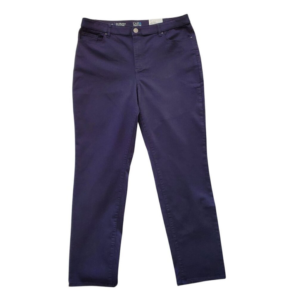 Croft & Barrow Navy Straight leg pants sz 16